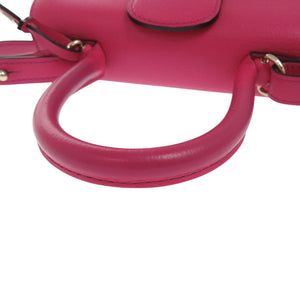 美品 デルボー ブリヨン ミニ レザー ピンク 2wayハンドバッグ デルヴォー 0946【中古】DELVAUX