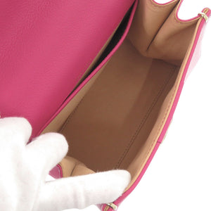美品 デルボー ブリヨン ミニ レザー ピンク 2wayハンドバッグ デルヴォー 0946【中古】DELVAUX