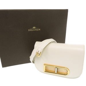 新品同様 デルボー Lingot ランゴー レザー アイボリー ショルダーバッグ 0956【中古】DELVAUX