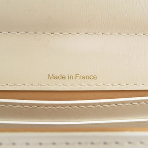 新品同様 デルボー Lingot ランゴー レザー アイボリー ショルダーバッグ 0956【中古】DELVAUX