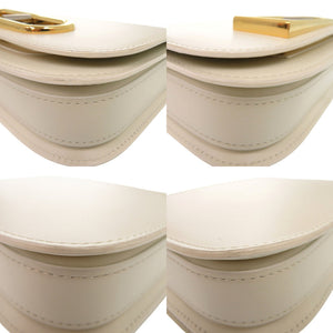 新品同様 デルボー Lingot ランゴー レザー アイボリー ショルダーバッグ 0956【中古】DELVAUX