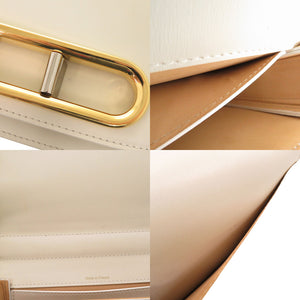 新品同様 デルボー Lingot ランゴー レザー アイボリー ショルダーバッグ 0956【中古】DELVAUX