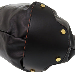 美品 マルニ 2WAY バルーン レザー ブラック ショルダーバッグ 黒 0960【中古】MARNI