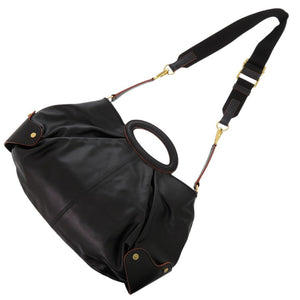 美品 マルニ 2WAY バルーン レザー ブラック ショルダーバッグ 黒 0960【中古】MARNI