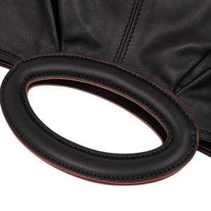 美品 マルニ 2WAY バルーン レザー ブラック ショルダーバッグ 黒 0960【中古】MARNI