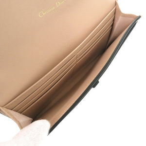 ディオール サドル チェーンウォレット S5614CCEH ゴートスキン ベージュ 長財布 0972【中古】Dior