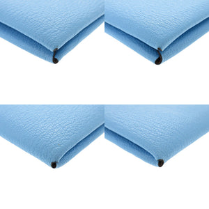 新品同様 エルメス カルヴィ シェーブル ブルーアズティック キャラメル Y刻印(2020年製) カードケース 水色 0978【中古】HERMES