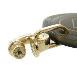 美品 エルメス フェット ヴォ ジュ ハート スペード バッファローホーン ブラック系 ゴールド ピアス 0979【中古】HERMES