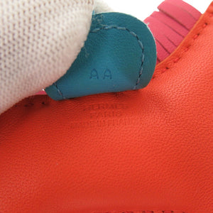 美品 エルメス ロデオPM チャーム アニョーミロ オレンジポピー ローズアザレ A刻印(2017年製) キーホルダー 0983【中古】HERMES