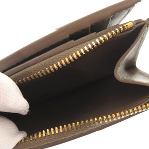 新品同様 ボッテガヴェネタ カセット マキシイントレチャート 742698 レザー トープグレー 二つ折り財布 0984【中古】BOTTEGAVENETA