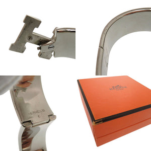 美品 エルメス Hモチーフ クリッククラック ブレスレット メタル エナメル レッド E刻印 1009【中古】HERMES