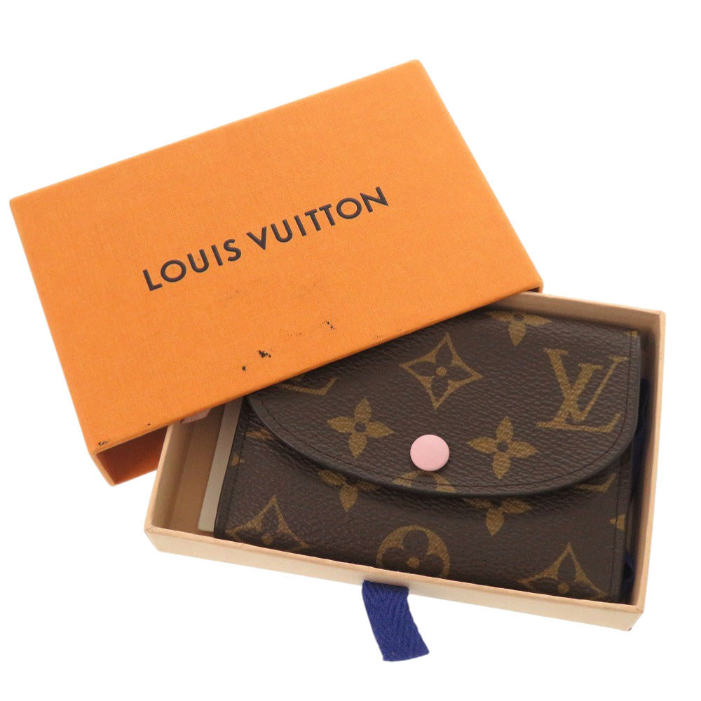 美品 ルイ ヴィトン ポルトモネ ロザリ モノグラム M62361 ローズバレリーヌ 二つ折り財布 LV 1018【中古】LOUIS VUITTON