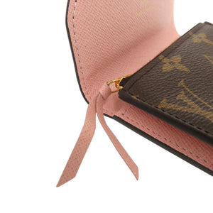 美品 ルイ ヴィトン ポルトモネ ロザリ モノグラム M62361 ローズバレリーヌ 二つ折り財布 LV 1018【中古】LOUIS VUITTON