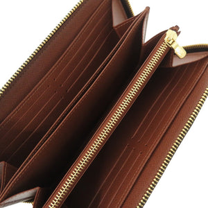 新品同様 ルイ ヴィトン ジッピーウォレット M42616 ブラウン ラウンドファスナー 長財布 LV 1021【中古】LOUIS VUITTON