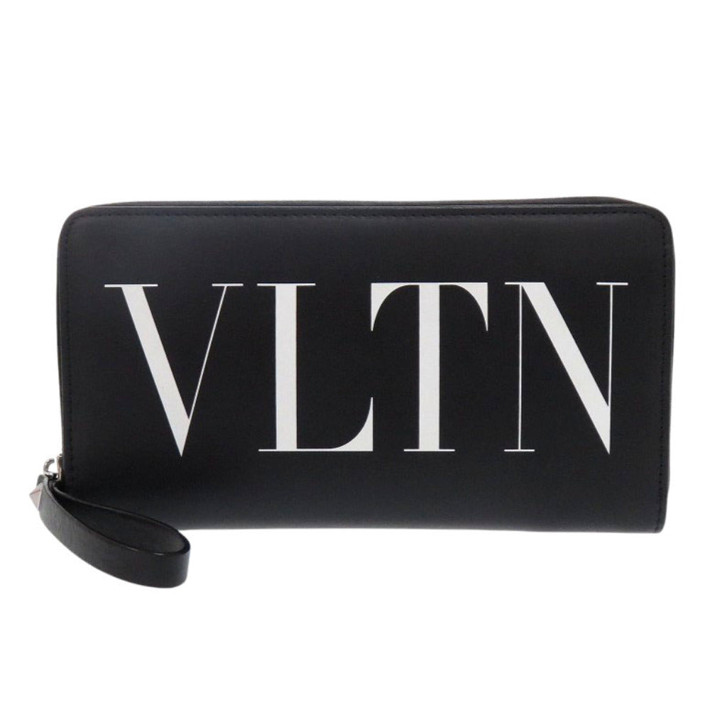 新品同様 ヴァレンティノ ガラヴァーニ ラウンドファスナー VLTN ロゴ XY2P0570 レザー ブラック 長財布 黒 1031【中古】Valentino Garavani