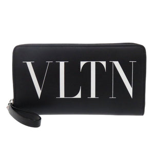 新品同様 ヴァレンティノ ガラヴァーニ ラウンドファスナー VLTN ロゴ XY2P0570 レザー ブラック 長財布 黒 1031【中古】Valentino Garavani