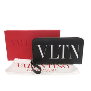 新品同様 ヴァレンティノ ガラヴァーニ ラウンドファスナー VLTN ロゴ XY2P0570 レザー ブラック 長財布 黒 1031【中古】Valentino Garavani