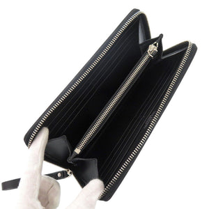 新品同様 ヴァレンティノ ガラヴァーニ ラウンドファスナー VLTN ロゴ XY2P0570 レザー ブラック 長財布 黒 1031【中古】Valentino Garavani