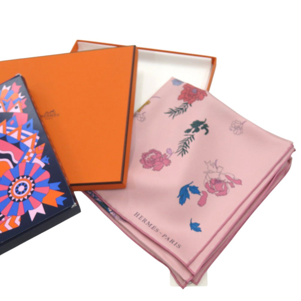 未使用品 エルメス カレ90 ローブ レジェール Robe Legere スカーフ シルク マルチカラー 1033【中古】HERMES