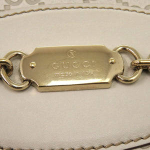 グッチ ワンショルダー グッチシマ 145778 レザー アイボリー ゴールド金具 白 ハンドバッグ 1038【中古】GUCCI