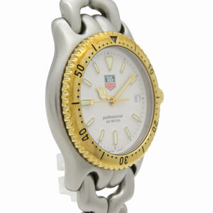 美品 タグホイヤー セルシリーズ プロフェッショナル 200m S95.813 クオーツ 腕時計 SS ベージュ 1052-1中古】TAG HEUER メンズ