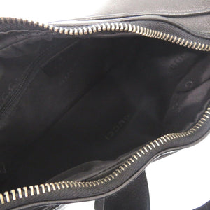 美品 グッチ 001 3315 レザー ブラック ショルダーバッグ 黒 1075【中古】GUCCI