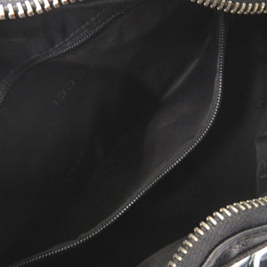 美品 グッチ 001 3315 レザー ブラック ショルダーバッグ 黒 1075【中古】GUCCI