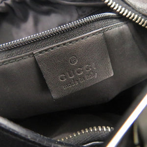 美品 グッチ 001 3315 レザー ブラック ショルダーバッグ 黒 1075【中古】GUCCI
