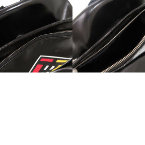 美品 バーバリー コーティングキャンバス ブラック リュック デイパック 黒 1080【中古】BURBERRY メンズ