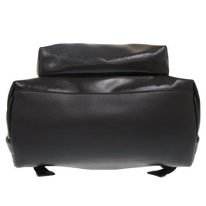 美品 バーバリー コーティングキャンバス ブラック リュック デイパック 黒 1080【中古】BURBERRY メンズ