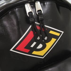 美品 バーバリー コーティングキャンバス ブラック リュック デイパック 黒 1080【中古】BURBERRY メンズ