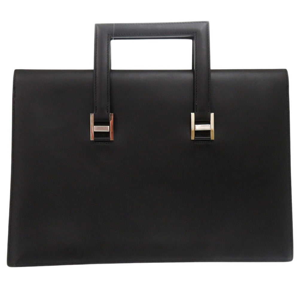 美品 エルメス 365PM ブリーフケース ビジネスバッグ ハンドバッグ レザー ブラック J刻印 1086【中古】HERMES
