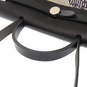 新品同様 エルメス エールバッグジップ 31 PM ペガサスポップ トワルアッシュ ヴァッシュハンター ブルーインディゴ ブラック 2WAY ハンドバッグ 1087 【中古】 HERMES