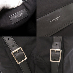 サンローラン キャンバス レザー ブラック リュック デイパック 黒 1091【中古】SAINT LAURENT