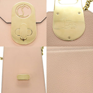 美品 クリスチャンルブタン エリサ フォンポーチ レザー ピンク ショルダーバッグ 1096【中古】Christian Louboutin