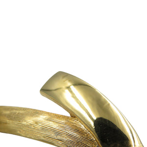 美品 クリスチャンディオール ヴィンテージ リボン メタル ゴールド 1123【中古】Christian Dior