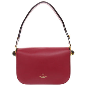 新品同様 ヴァレンティノ ガラヴァーニ レザー ボルドー ワンショルダーバッグ 1126【中古】Valentino Garavani