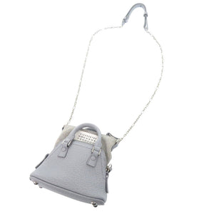 新品同様 メゾン マルジェラ 5AC ベビー SB3WG0025 レザー ブルー チェーンショルダーバッグ 青 1133【中古】Maison Margiela