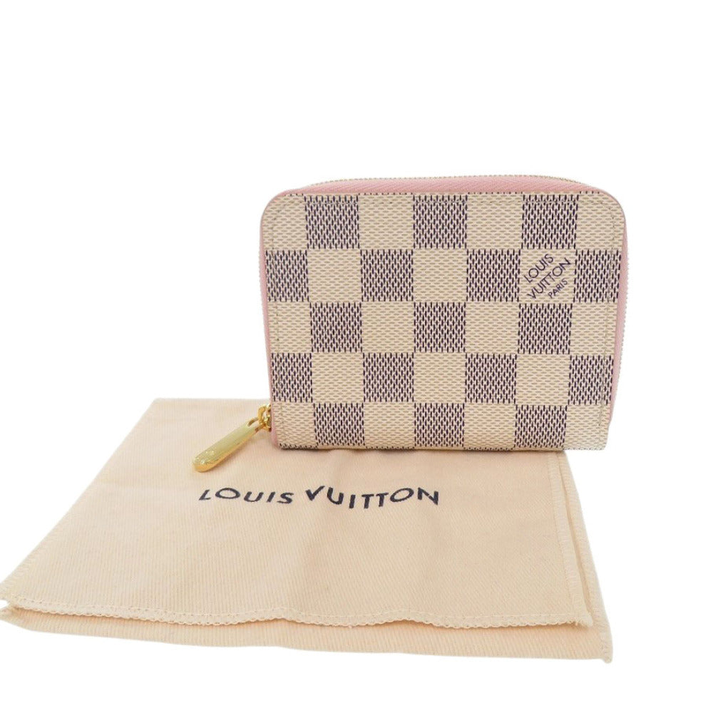 新品同様 ルイ ヴィトン ジッピーコインパース N60229 ダミエアズールキャンバス ローズバレリーヌ コインケース LV 1135【中古】LOUIS VUITTON