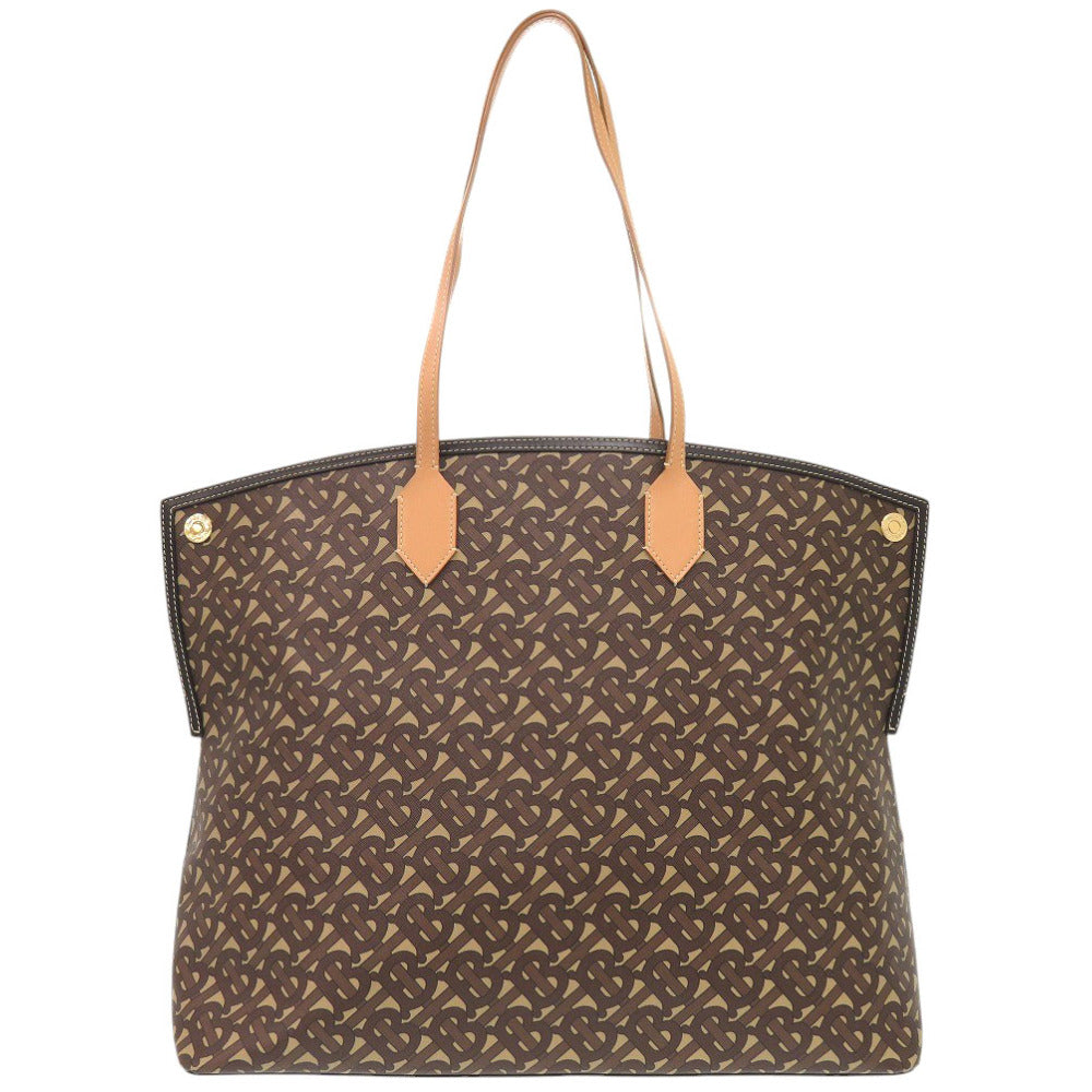美品 バーバリー PVC/レザー ブラウン トートバッグ 1142【中古】BURBERRY