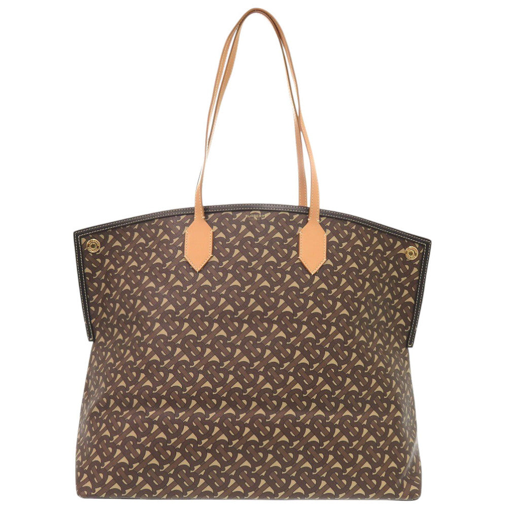 美品 バーバリー PVC/レザー ブラウン トートバッグ 1142【中古】BURBERRY