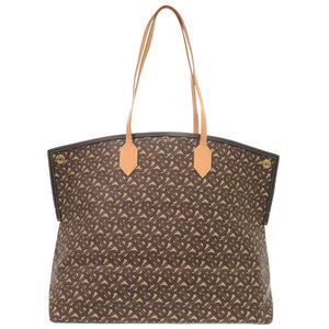 美品 バーバリー PVC/レザー ブラウン トートバッグ 1142【中古】BURBERRY