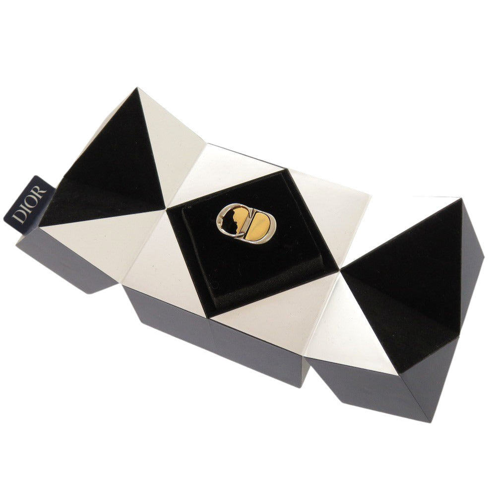 美品 クリスチャンディオール CDロゴ メタル 約17号 シルバー ゴールド リング 指輪 1159【中古】Christian Dior メンズ