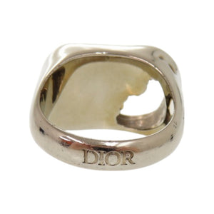 美品 クリスチャンディオール CDロゴ メタル 約17号 シルバー ゴールド リング 指輪 1159【中古】Christian Dior メンズ
