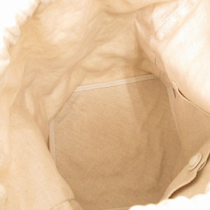 美品 ボッテガヴェネタ Cavallino カヴァリーノ 709612 レザー キャンバス ホワイト ハンドバッグ 白 1172【中古】BOTTEGAVENETA