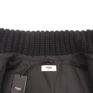 新品同様 フェンディ ジップアップショートケープ FAA406 サイズ38 ウール ポリウレタン ポリエステル ブラウン アウターその他 茶 1176【中古】FENDI