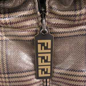 新品同様 フェンディ ジップアップショートケープ FAA406 サイズ38 ウール ポリウレタン ポリエステル ブラウン アウターその他 茶 1176【中古】FENDI