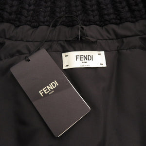 新品同様 フェンディ ジップアップショートケープ FAA406 サイズ38 ウール ポリウレタン ポリエステル ブラウン アウターその他 茶 1176【中古】FENDI