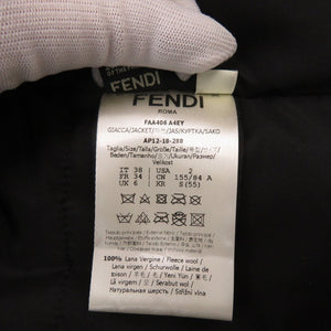 新品同様 フェンディ ジップアップショートケープ FAA406 サイズ38 ウール ポリウレタン ポリエステル ブラウン アウターその他 茶 1176【中古】FENDI