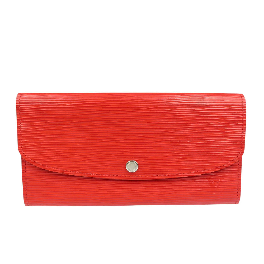 未使用 ルイヴィトン ポルトフォイユ・エミリー M60852 エピレザー シルバー金具 レッド 長財布 1187【中古】LOUIS VUITTON